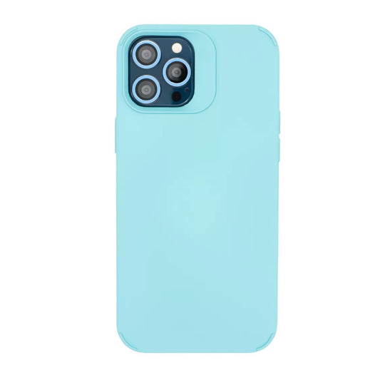 Husa Apple iPhone 15 Pro, din Silicon Lichid, Interior din Microfibra, Lentile Fosforescente de Protectie Camera, Anti Amprenta, Rezistenta la Socuri, Bleu