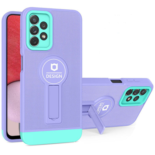 Husa Armor Design cu Stand pentru iPhone 11, Mov/Albastru, Suport Auto Magnetic, Wireless Charge, Protectie Antisoc