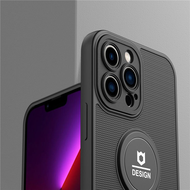 Husa Armor Design cu Stand pentru Apple iPhone 14 (6.1) Negru, Suport Auto Magnetic, Protectie Antisoc