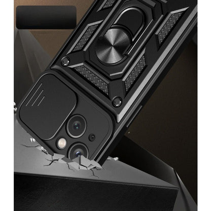 Husa de protectie compatibila cu Apple iPhone 13 Defender Model 4 cu suport,Negru