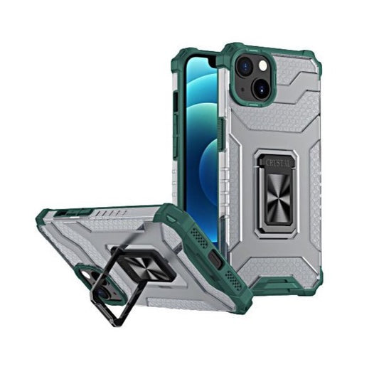 Husa de protectie compatibila cu Apple iPhone 13 Mini Acrylic Armor cu suport Verde Inchis