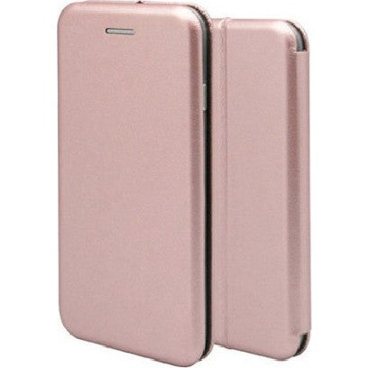 Husa de protectie compatibila cu Huawei P Smart 2021 Magnet Book Case Roz-Auriu