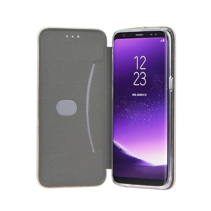 Husa de protectie compatibila cu Huawei P Smart 2021 Magnet Book Case Roz-Auriu