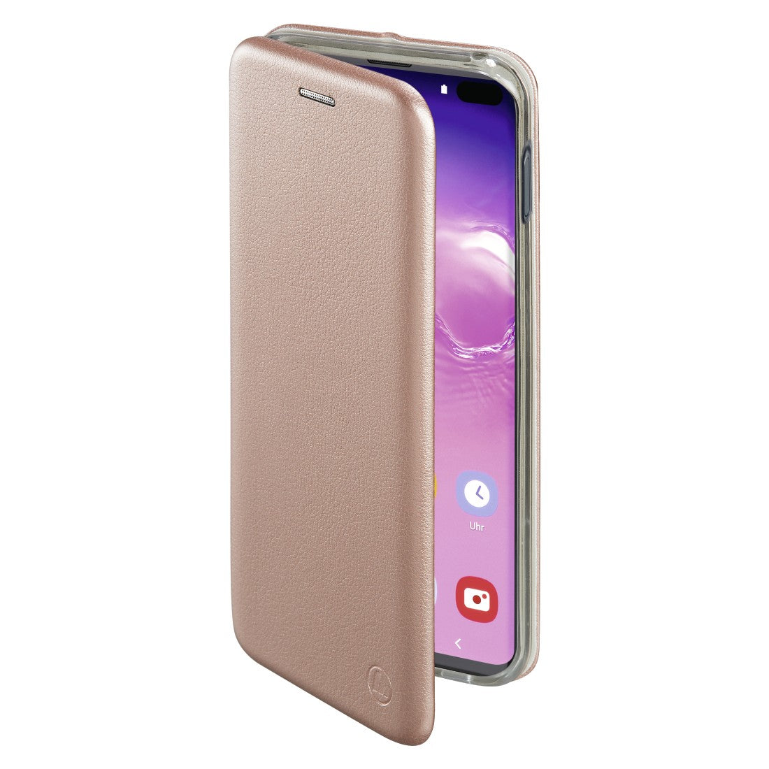Husa de protectie compatibila cu Huawei P Smart 2021 Magnet Book Case Roz-Auriu