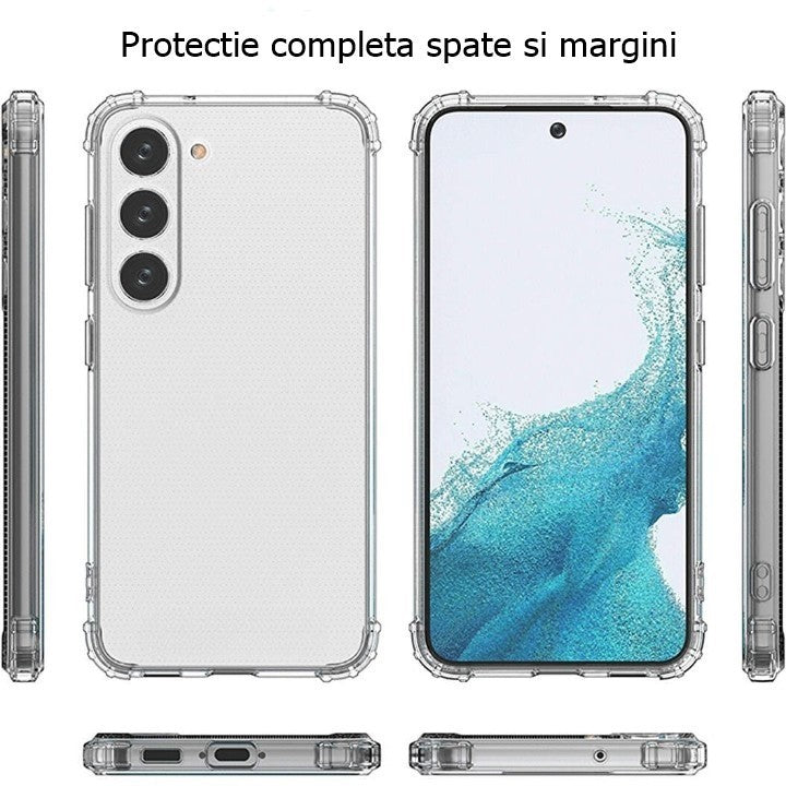 Husa de Protectie, Compatibila cu Samsung Galaxy A15/ A15 5G, TPU Antisoc, Protectie Colturi, 1.5 mm Transparent