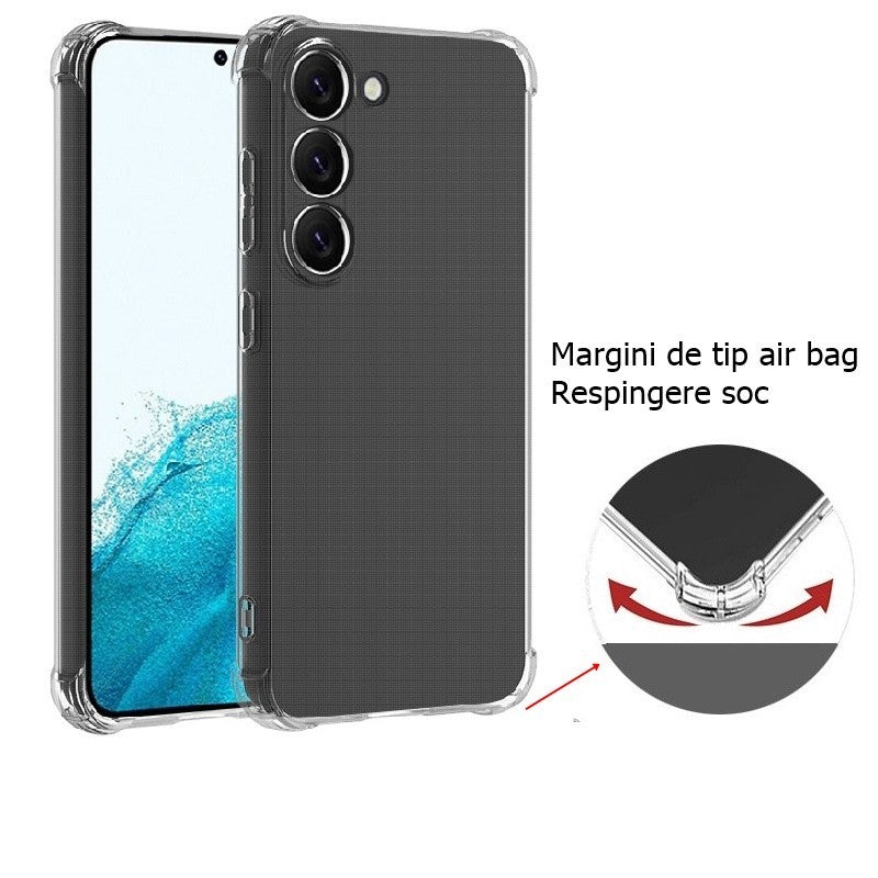 Husa de Protectie, Compatibila cu Samsung Galaxy A15/ A15 5G, TPU Antisoc, Protectie Colturi, 1.5 mm Transparent