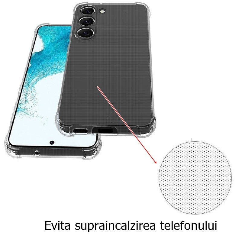 Husa de Protectie, Compatibila cu Samsung Galaxy A15/ A15 5G, TPU Antisoc, Protectie Colturi, 1.5 mm Transparent