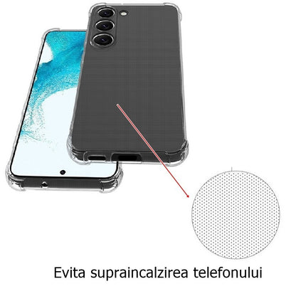 Husa de Protectie, Compatibila cu Samsung Galaxy A15/ A15 5G, TPU Antisoc, Protectie Colturi, 1.5 mm Transparent
