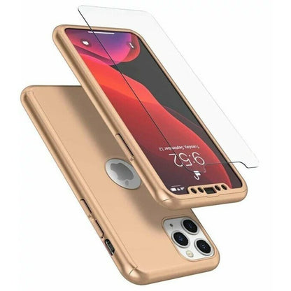 Husa de protectie compatibila cu Samsung S20 FE, Full Cover 360, Auriu + Folie de protectie
