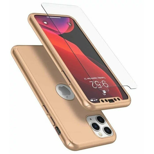 Husa de protectie compatibila cu Samsung S20 FE, Full Cover 360, Auriu + Folie de protectie