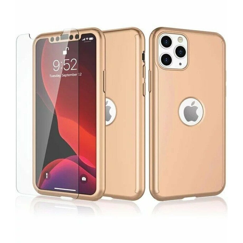 Husa de protectie compatibila cu Samsung S20 FE, Full Cover 360, Auriu + Folie de protectie