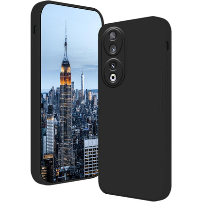 Husa de Protectie, pentru Honor 90, Liquid Silicone, cu Microfibra pe Interior, Protectie Antisoc, Compatibil Incarcare Wireless, Negru
