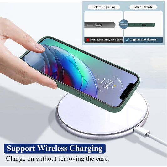 Husa de Protectie, pentru Huawei Pura 70, Liquid Silicone, cu Microfibra pe Interior, Protectie Antisoc, Compatibil Incarcare Wireless, Verde