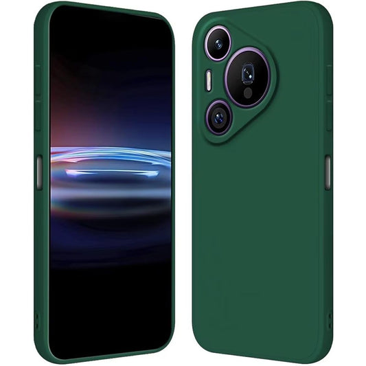Husa de Protectie, pentru Huawei Pura 70, Liquid Silicone, cu Microfibra pe Interior, Protectie Antisoc, Compatibil Incarcare Wireless, Verde