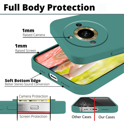 Husa de Protectie, pentru Realme 11 Pro Plus, Liquid Silicone, cu Microfibra pe Interior, Protectie Antisoc, Compatibil Incarcare Wireless, Verde