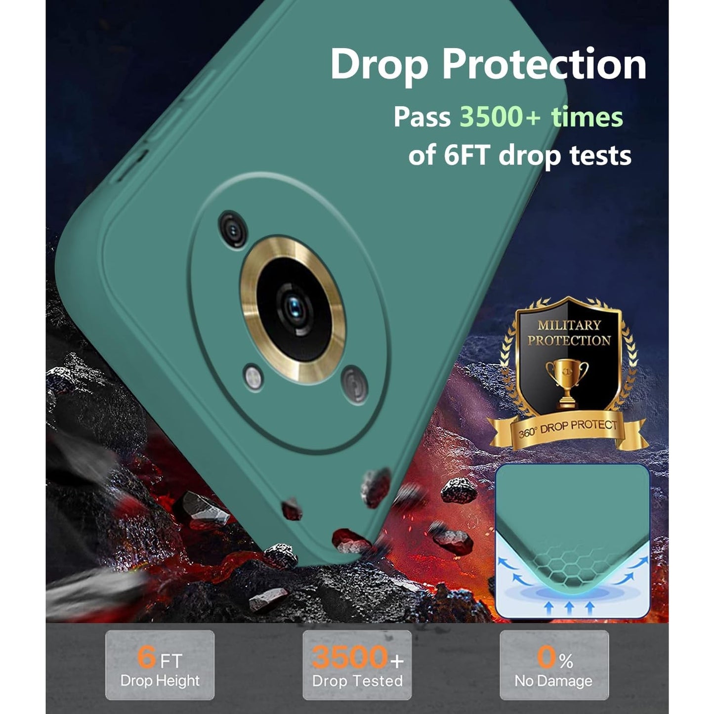 Husa de Protectie, pentru Realme 11 Pro Plus, Liquid Silicone, cu Microfibra pe Interior, Protectie Antisoc, Compatibil Incarcare Wireless, Verde