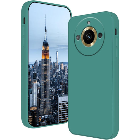 Husa de Protectie, pentru Realme 11 Pro Plus, Liquid Silicone, cu Microfibra pe Interior, Protectie Antisoc, Compatibil Incarcare Wireless, Verde