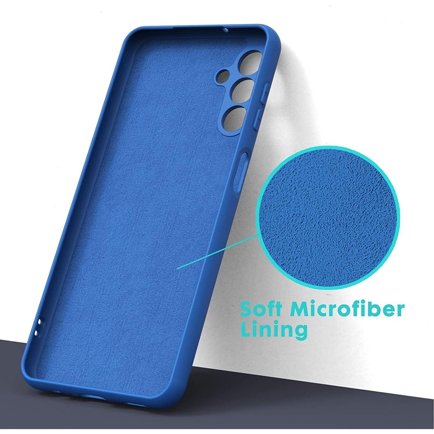Husa de Protectie, pentru Samsung Galaxy S24 FE, Liquid Silicone, cu Microfibra pe Interior, Protectie Antisoc, Compatibil Incarcare Wireless, Albastru