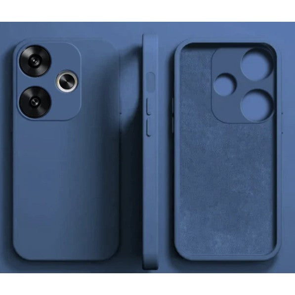 Husa de Protectie, pentru Xiaomi Redmi Note 12 Pro 5G, Liquid Silicone, cu Microfibra pe Interior, Protectie Antisoc, Compatibil Incarcare Wireless, Albastru