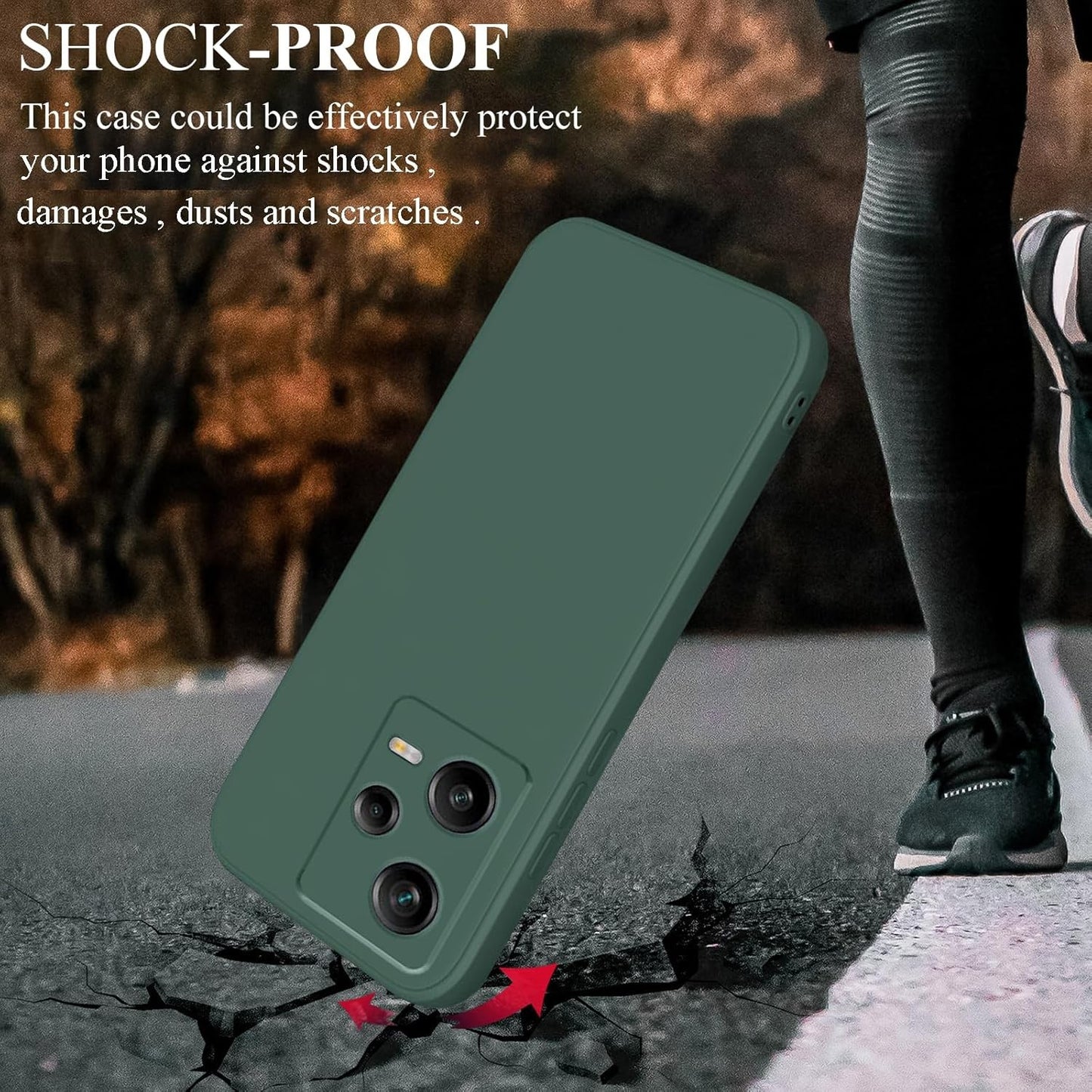 Husa de Protectie, pentru Xiaomi Redmi Note 12 Pro 5G, Liquid Silicone, cu Microfibra pe Interior, Protectie Antisoc, Compatibil Incarcare Wireless, Verde