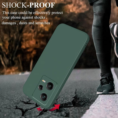 Husa de Protectie, pentru Xiaomi Redmi Note 12 Pro 5G, Liquid Silicone, cu Microfibra pe Interior, Protectie Antisoc, Compatibil Incarcare Wireless, Verde