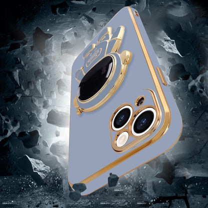 Husa de Protectie TPU 2in1, pentru Apple iPhone 15 Plus, Astronaut cu Suport, Antisoc, Rezistenta la Impact, Protectie Camera, Albastru