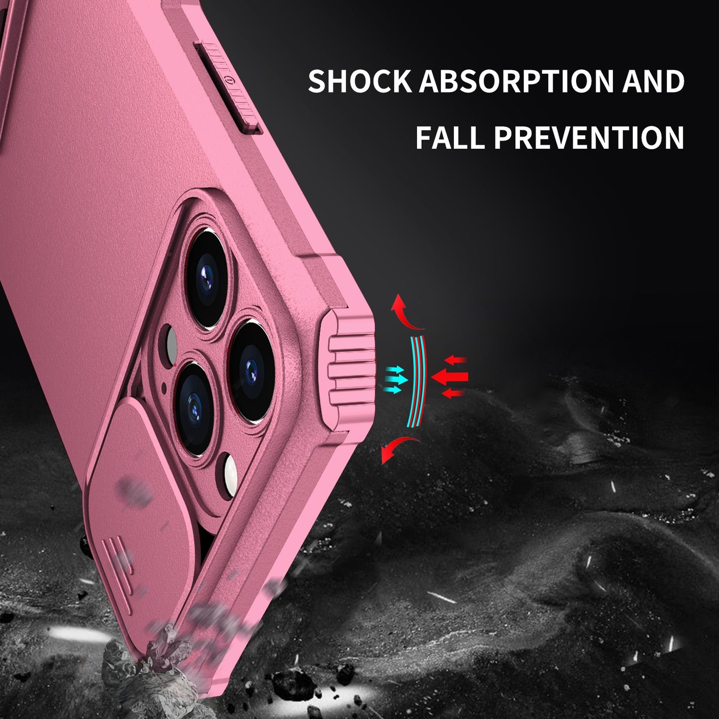 Husa Defender cu Stand pentru iPhone 11 Pro, Roz, Suport reglabil, Antisoc, Protectie glisanta pentru camera