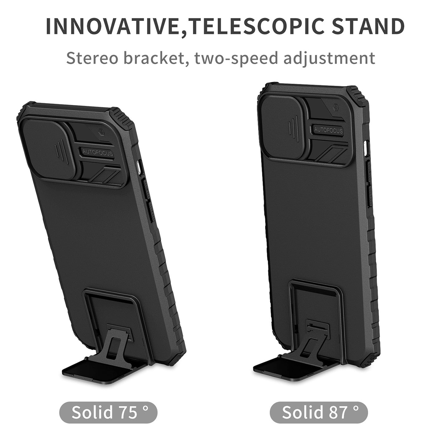Husa Defender cu Stand pentru Samsung Galaxy A72 4G/ 5G, Negru, Suport reglabil, Antisoc, Protectie glisanta pentru camera
