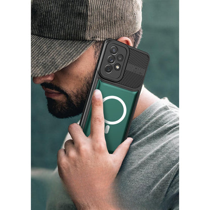 Husa Urban Armor pentru Samsung A23 5G Verde inchis, Suport Auto Magnetic, Protectie Antisoc