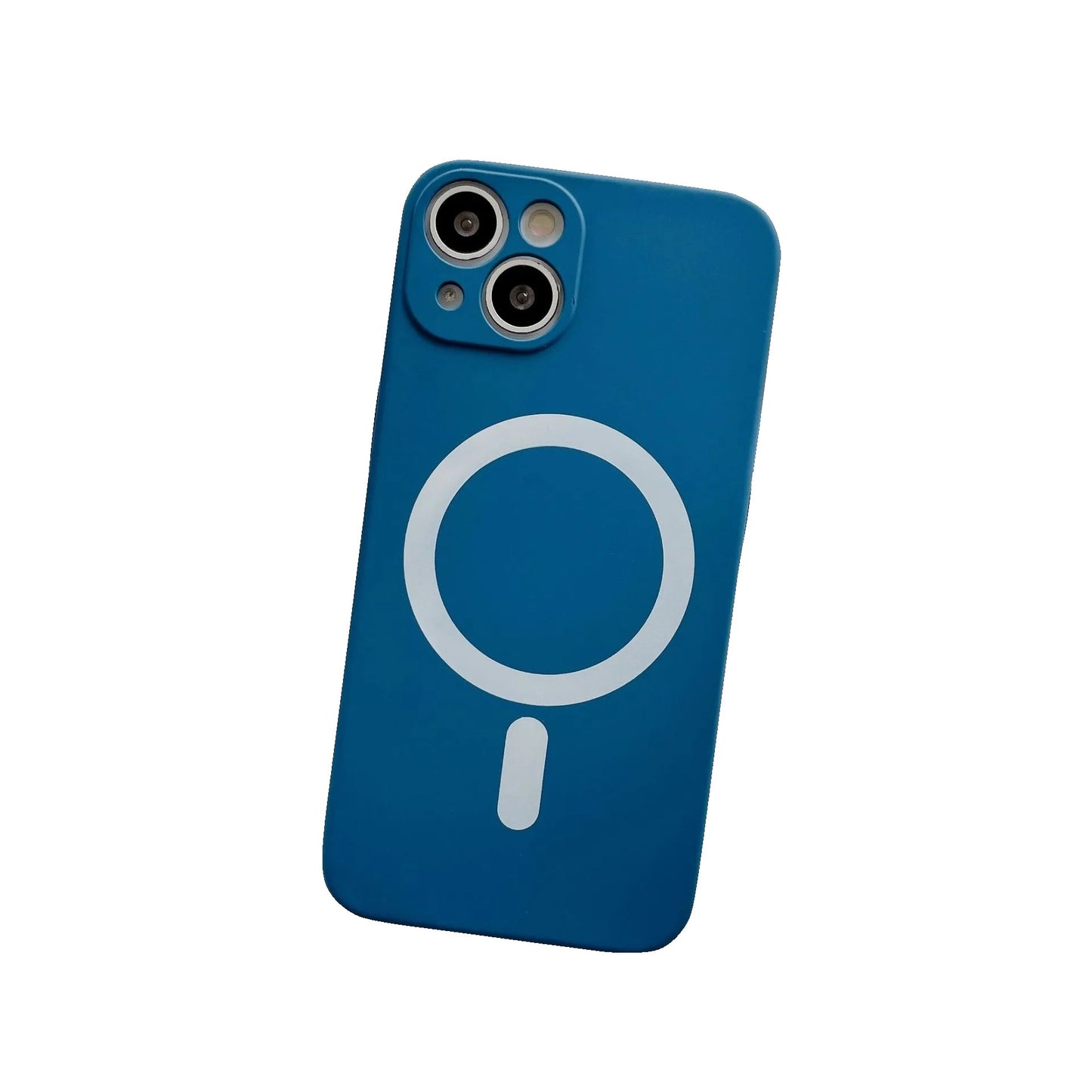 Husa MagSafe pentru Apple iPhone 11, Silicon, Protectie pentru camera, Magnetica, Incarcare Wireless, , Albastru