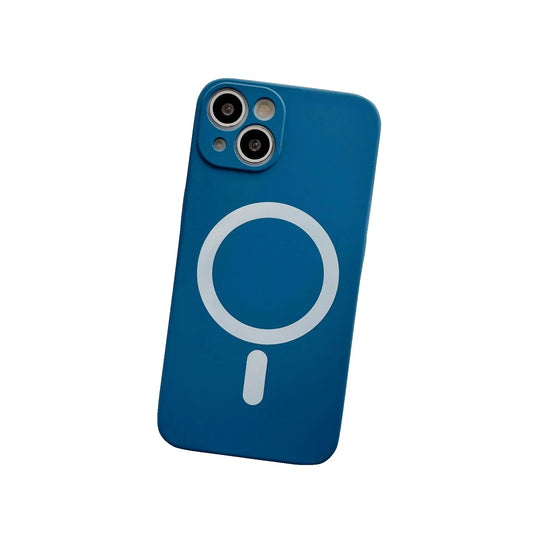 Husa MagSafe pentru Apple iPhone 11, Silicon, Protectie pentru camera, Magnetica, Incarcare Wireless, , Albastru