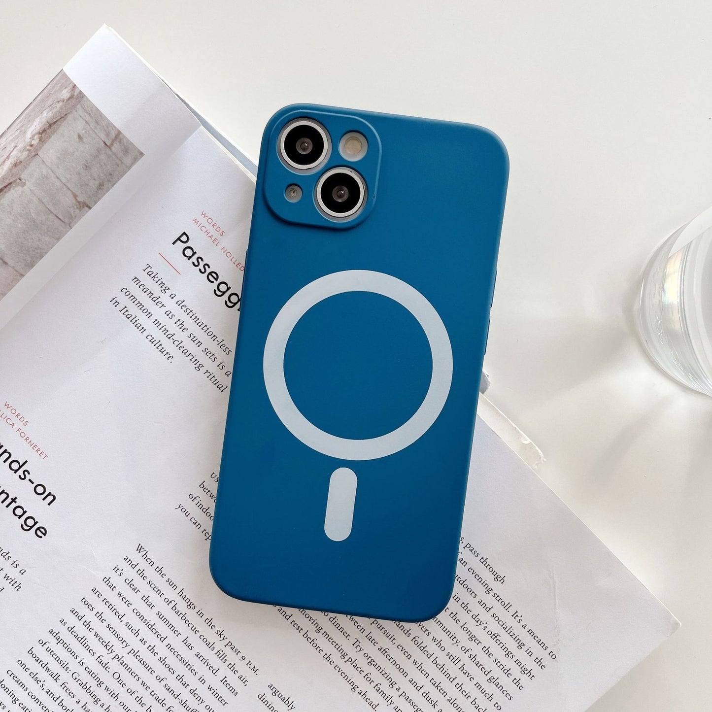 Husa MagSafe pentru Apple iPhone 11, Silicon, Protectie pentru camera, Magnetica, Incarcare Wireless, , Albastru