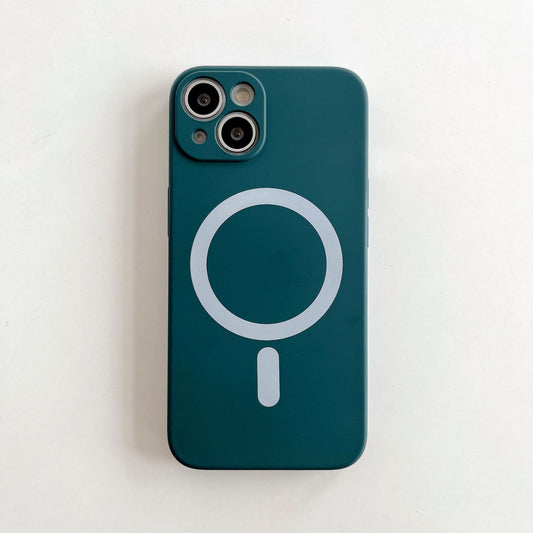 Husa MagSafe pentru Apple iPhone 11, Silicon, Protectie pentru camera, Magnetica, Incarcare Wireless, , Verde