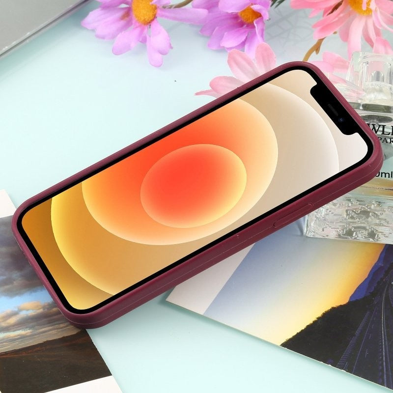 Husa MagSafe liquid large hole magnetic shell pentru Apple iPhone 12/ 12 Pro, Full Cover, Liquid Silicone, Magnetica, Incarcare Wireless, Mov