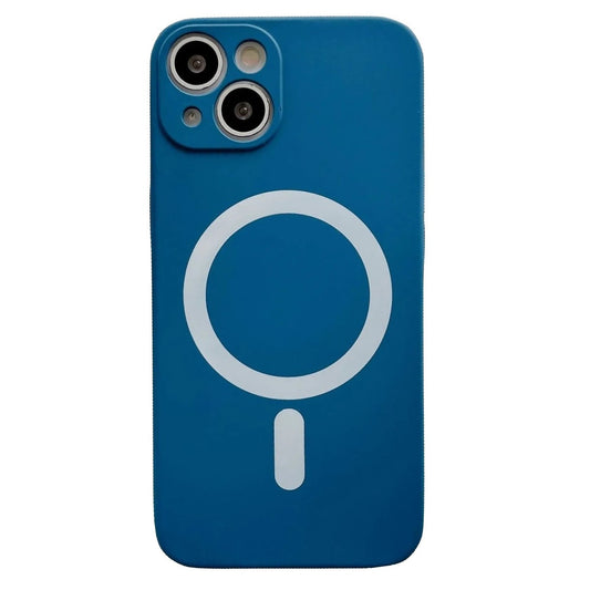 Husa MagSafe pentru Apple iPhone 11, Silicon, Protectie pentru camera, Magnetica, Incarcare Wireless, , Albastru