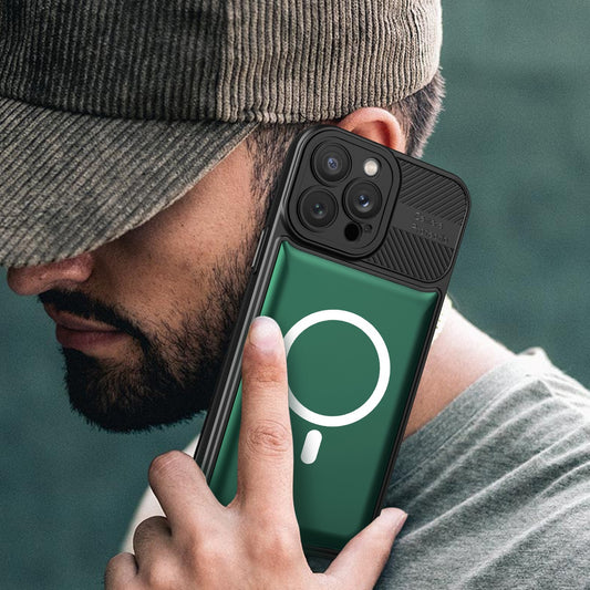 Husa pentru Apple iPhone 13 Pro MagSafe, Urban Armor, Verde inchis, suport magnetic