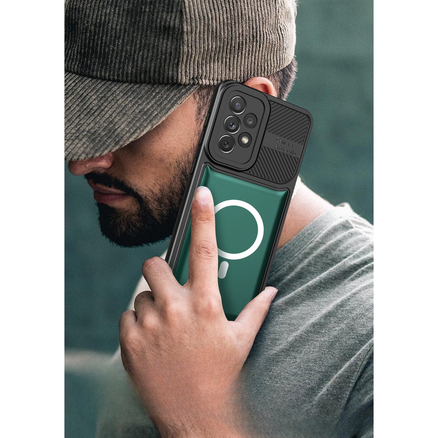 Husa pentru Apple iPhone 13 Pro MagSafe, Urban Armor, Verde inchis, suport magnetic