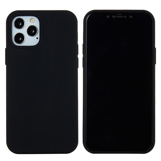 Husa pentru Apple iPhone 14, Liquid Silicone, cu Microfibra pe interior, Protectie Antisoc, Negru