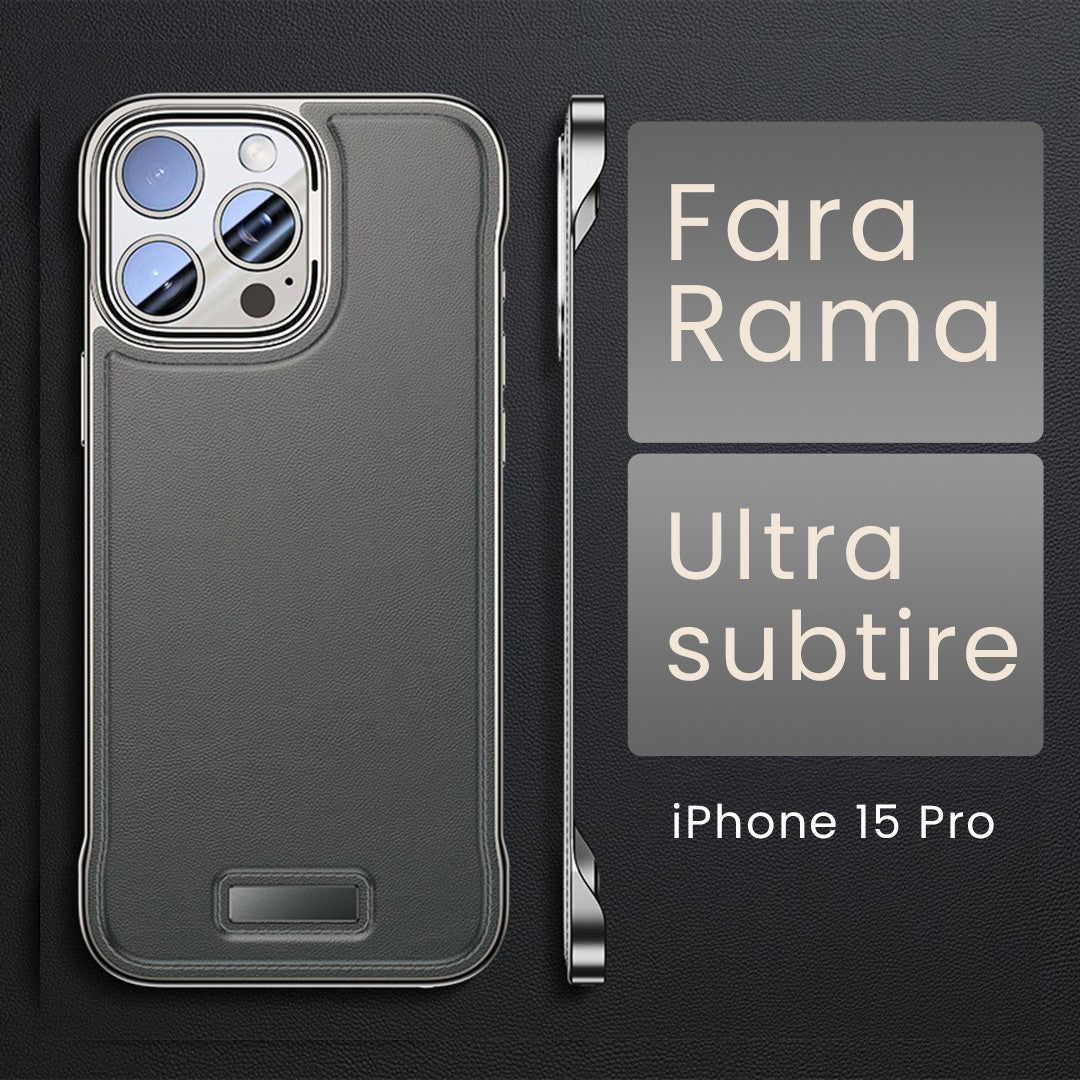 Husa pentru iPhone 15 Pro, husa de protectie pentru telefon, Design Modern fara margini, Subtire, Gri