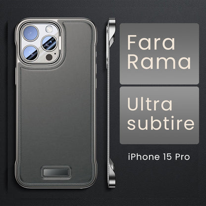 Husa pentru iPhone 15 Pro, husa de protectie pentru telefon, Design Modern fara margini, Subtire, Gri