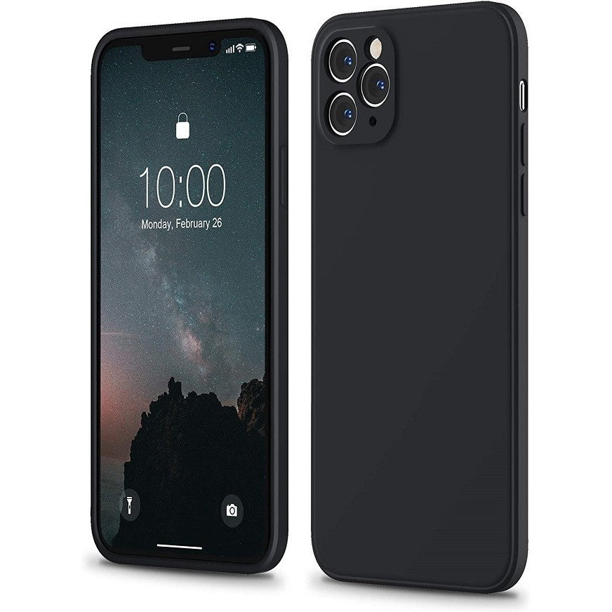 Husa protectie compatibila cu Apple iPhone 11 Pro Liquid Silicone Case Negru