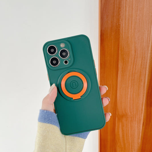 Husa protectie compatibila cu Apple iPhone 13 Mini Mag Safe Silicone Verde