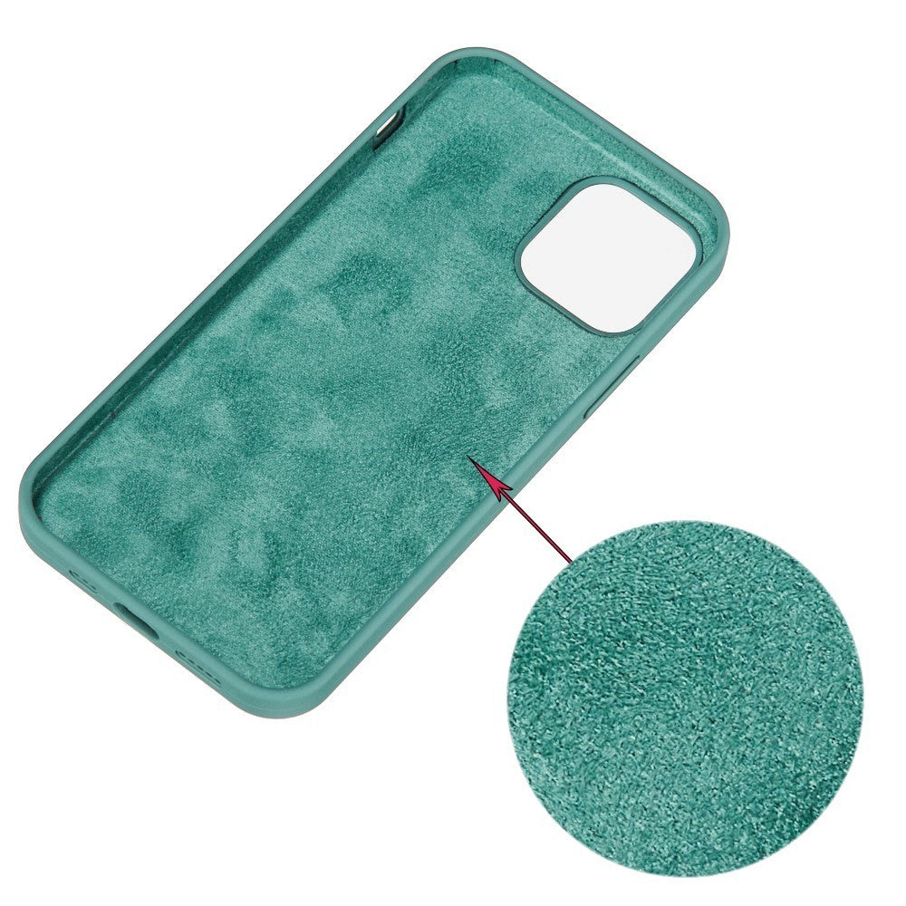 Husa protectie compatibila cu Huawei P40 Lite E Liquid Silicone Case Verde