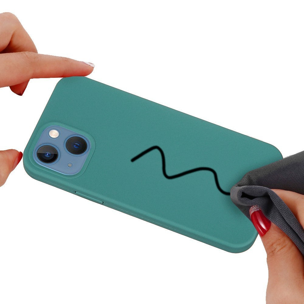 Husa protectie compatibila cu Huawei P40 Lite E Liquid Silicone Case Verde