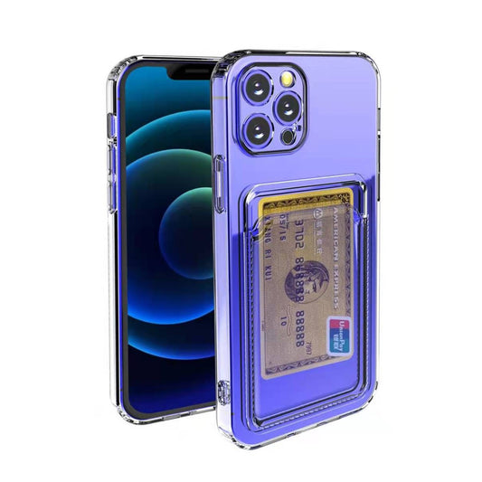 Husa protectie cu suport card compatibila cu Samsung S20 FE Transparent