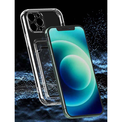 Husa protectie cu suport card compatibila cu Samsung S20 FE Transparent