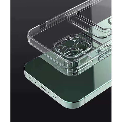Husa protectie cu suport card compatibila cu Samsung S20 FE Transparent