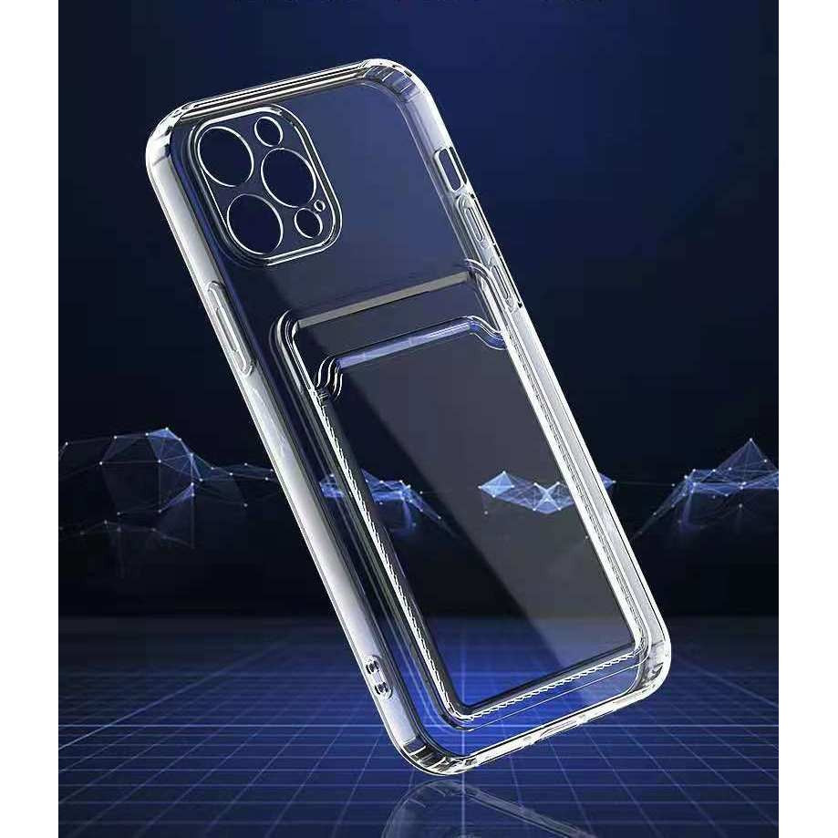 Husa protectie cu suport card compatibila cu Samsung S20 FE Transparent