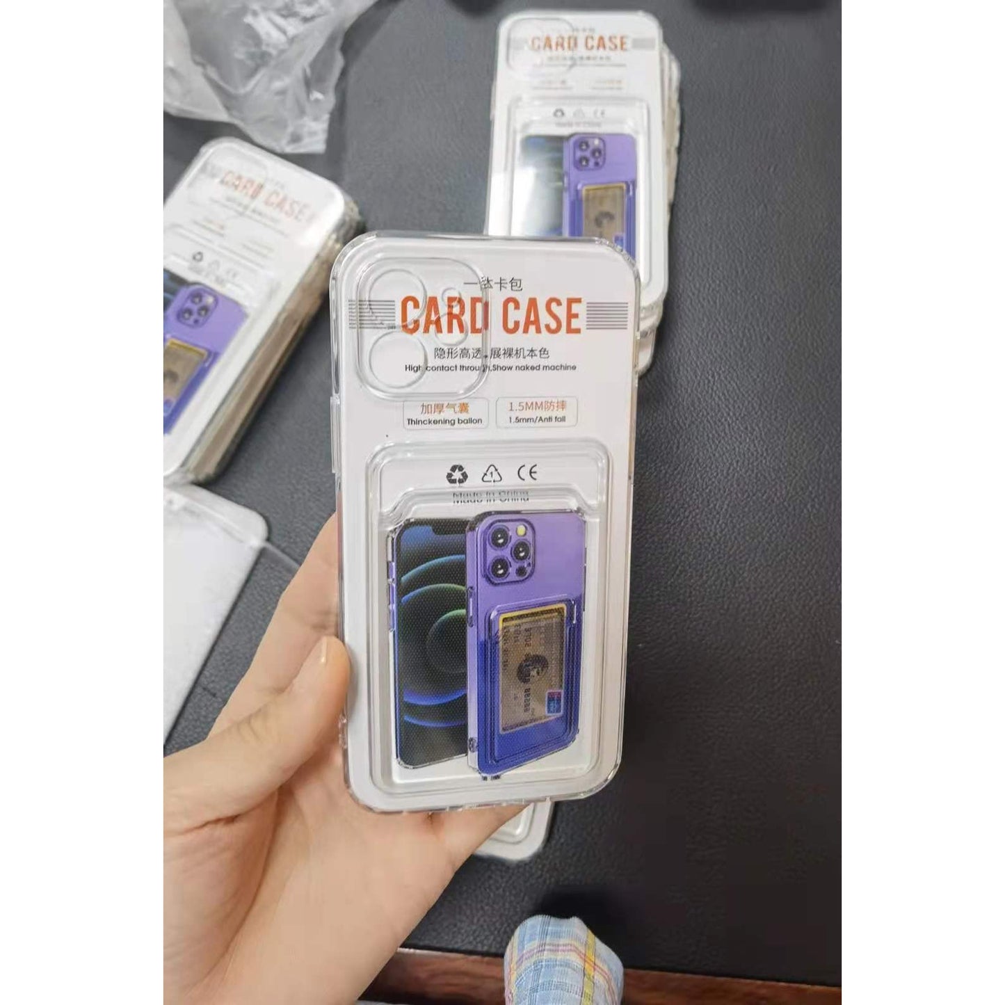 Husa protectie cu suport card compatibila cu Samsung S20 FE Transparent