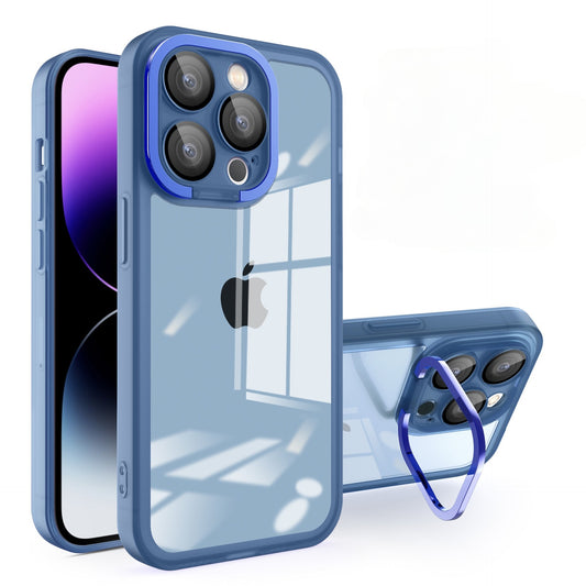 Husa protectie pentru Samsung A13 5G Electroplated cu  suport pentru camera, 1.5 mm grosime, protectie camera, Albastru